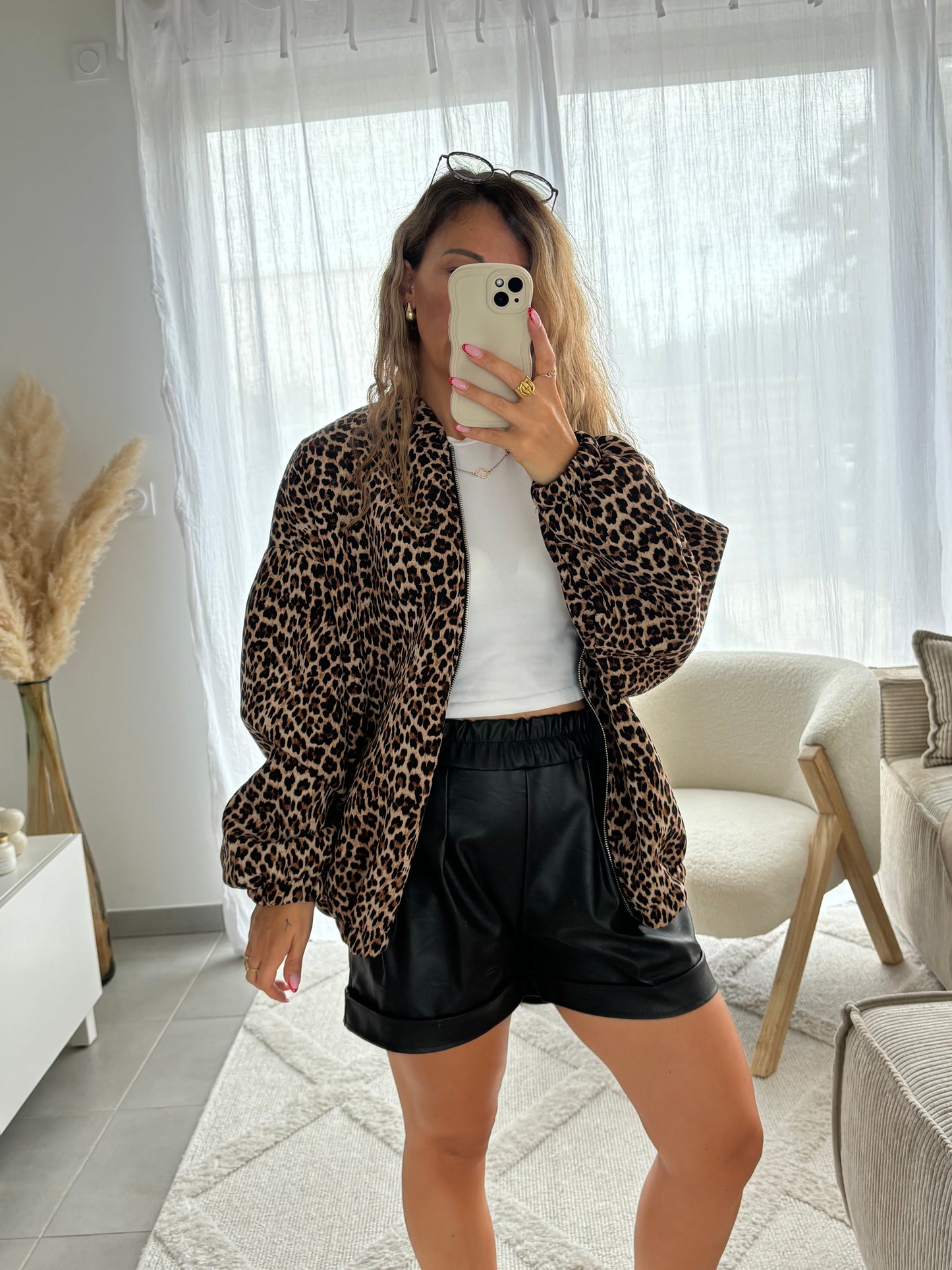 Veste bombers léopard NOÉLINE