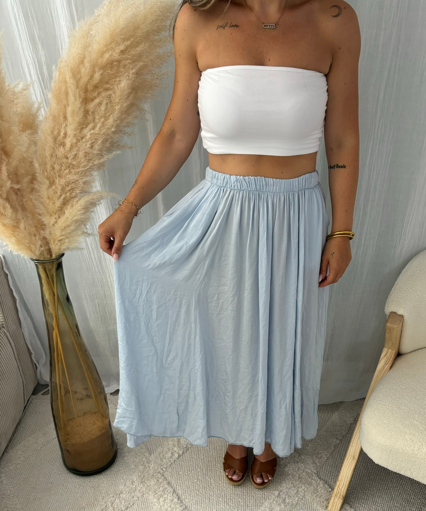 Jupe longue CATHIE | BLEU