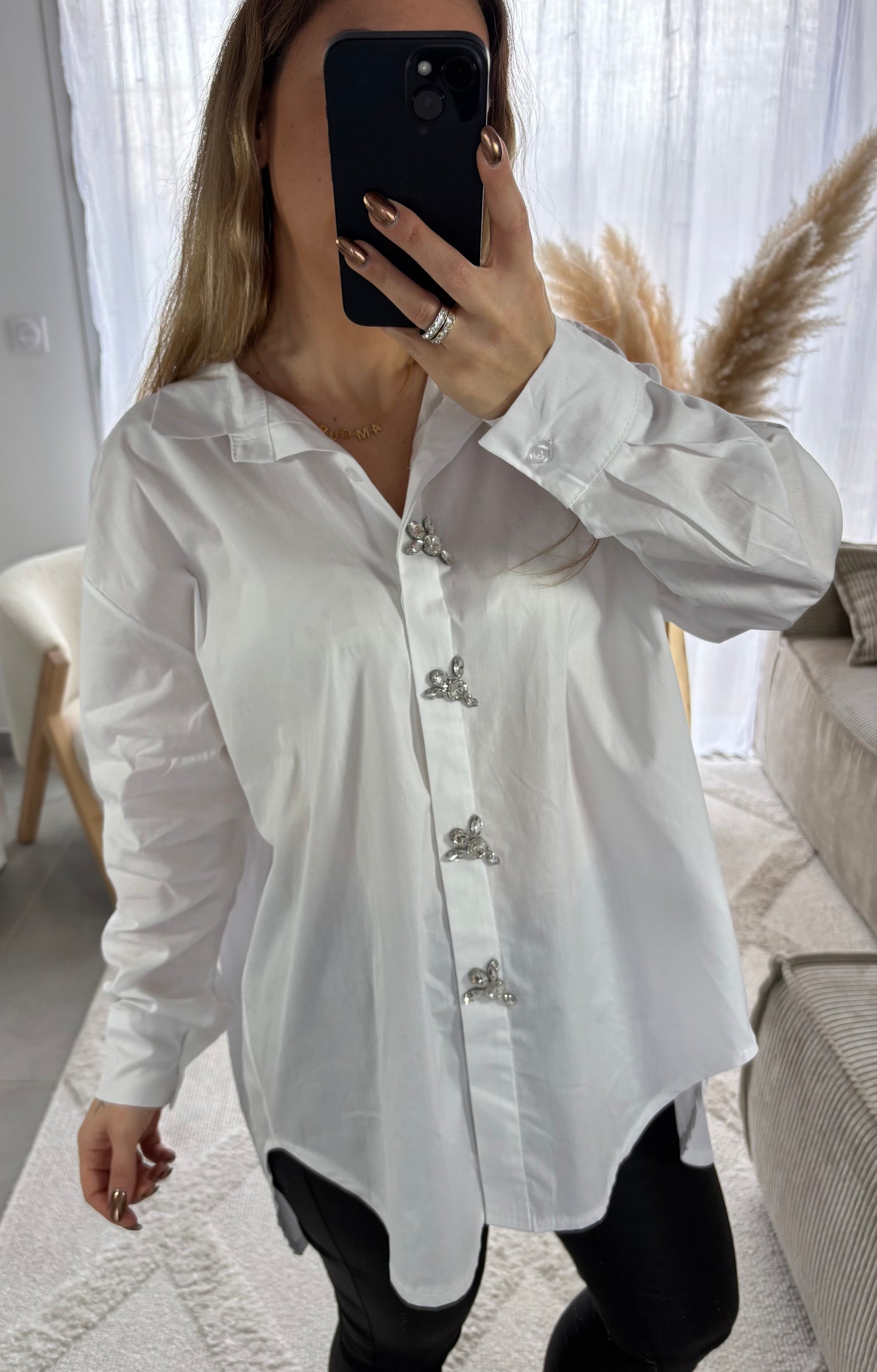 Chemise bijoux ESMERALDA | BLANC