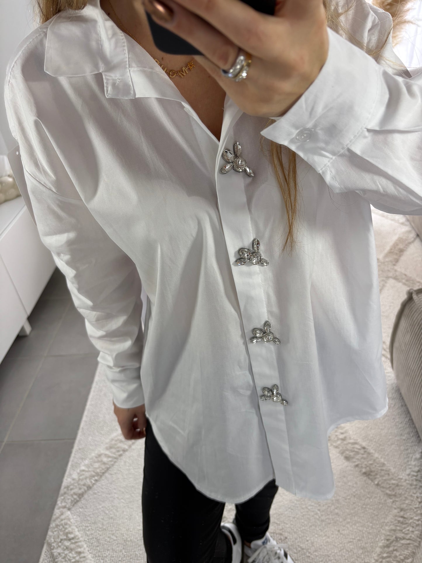 Chemise bijoux ESMERALDA | BLANC