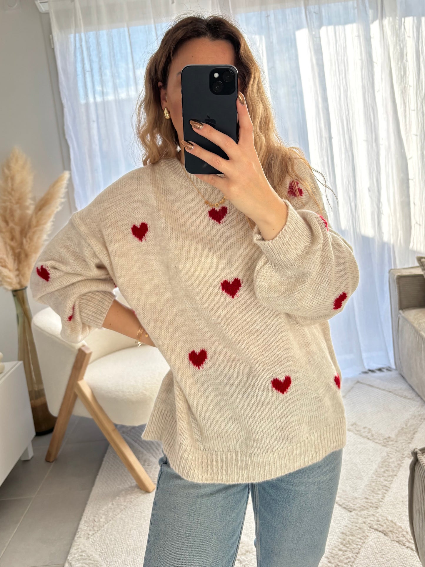 Pull avec motif coeur LOVELY